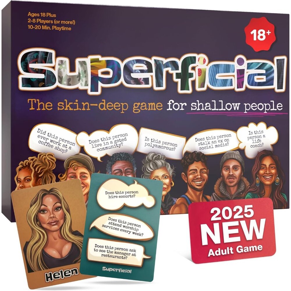 Inspiration Play Superficial Adult Party Card Game - The Skin-Deep Game for Shal
